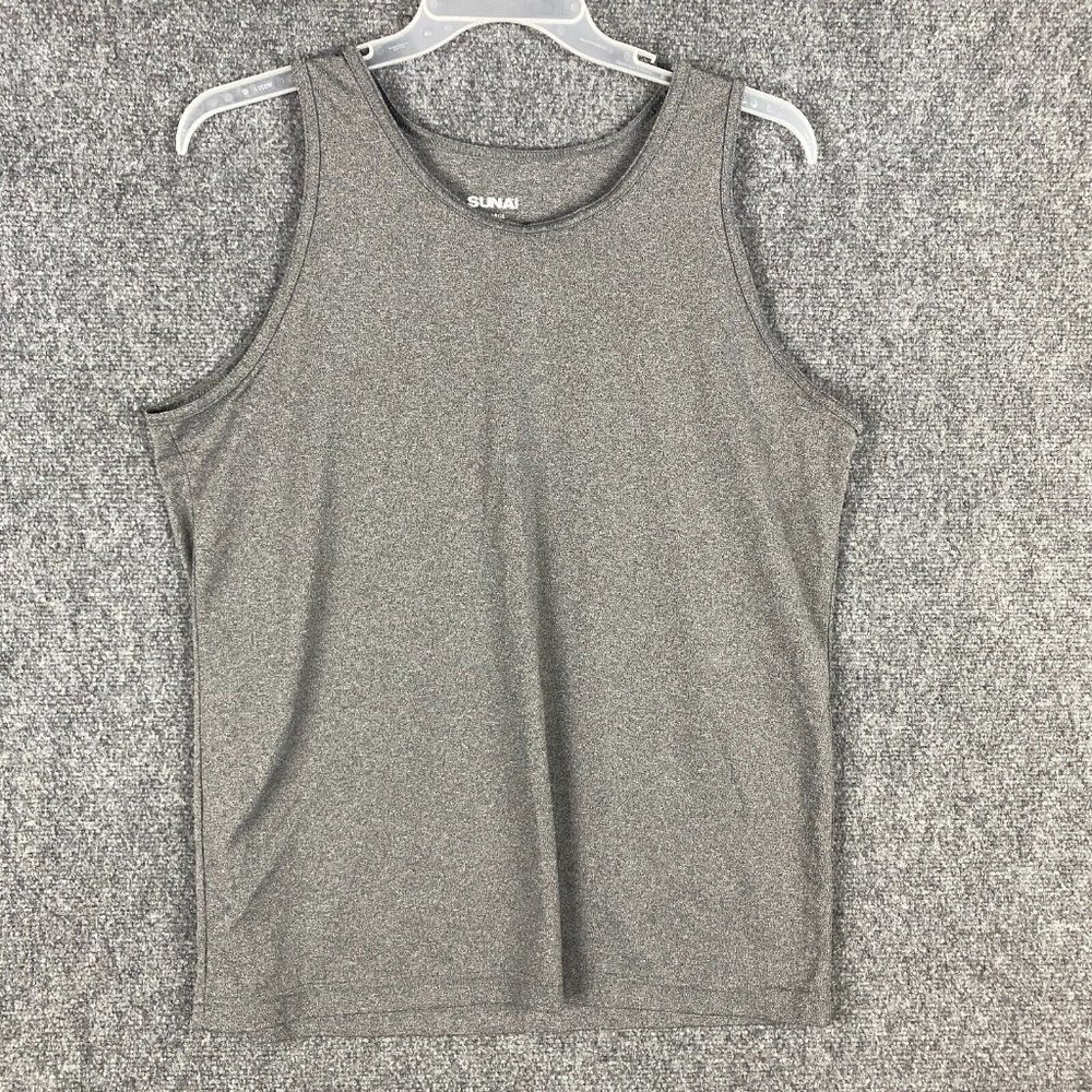 Suna Tank Top Men's XL Pullover Athletic Gray 100% Polyester Adults